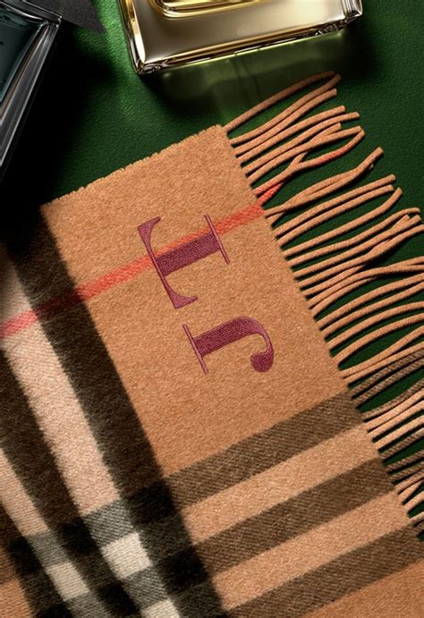 personalised Burberry scarf